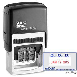 Cosco 2000 Plus S260 2 Color Self Inking Stamp Dater